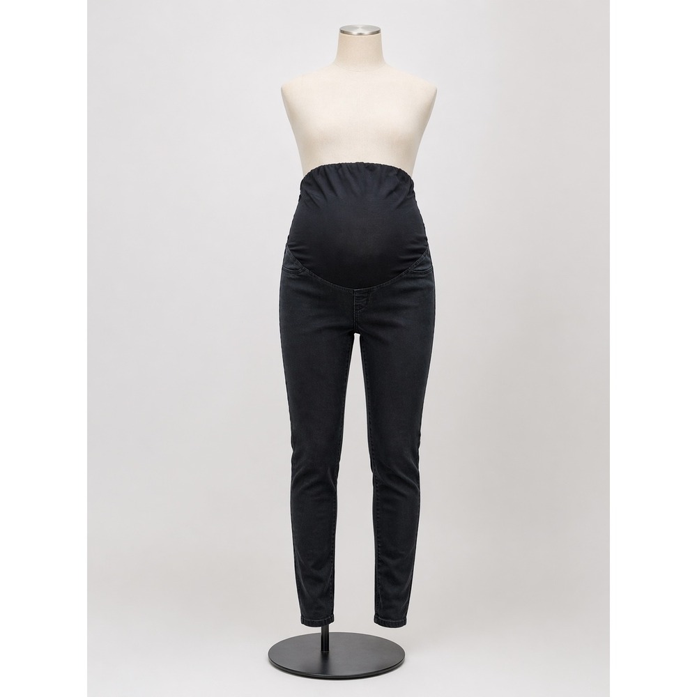 Isabel Maternity Black Skinny Jeans Size 6 Over Belly Panel Stretch Pants